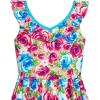 Sunny Fashion Girls Dress Flower Cotton Casual Summer Beach Holiday Size 6-12(Multi-color)