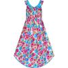 Sunny Fashion Girls Dress Flower Cotton Casual Summer Beach Holiday Size 6-12(Multi-color)