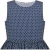 Sunny Fashion Girls Dress Red Polka Dot Pocket Floral Summer Casual Cotton(Blue Tulip)