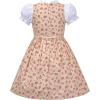 Sunny Fashion Girls German Dirndl Dress Costumes for Bavarian Oktoberfest Vintage Pink(Beige)