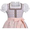 Sunny Fashion Girls German Dirndl Dress Costumes for Bavarian Oktoberfest Vintage Pink(Pale Pink)
