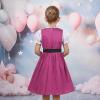 Sunny Fashion Girls German Dirndl Dress Costumes for Bavarian Oktoberfest Vintage Pink(Purple)