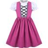 Sunny Fashion Girls German Dirndl Dress Costumes for Bavarian Oktoberfest Vintage Pink(Purple)