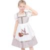 Sunny Fashion Girls German Dirndl Dress Costumes for Bavarian Oktoberfest Vintage Pink(Purplish Gray)