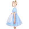 Sunny Fashion Girls German Dirndl Dress Costumes for Bavarian Oktoberfest Vintage Pink(Sky Blue)