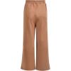 Sunny Fashion Girls Pants Straight Leg Pants Brown Ribbed Knit Gym Casual(Brown)