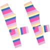 Sunny Fashion Girls Toddler Pants Leggings Cotton Soft Striped Elastic Everyday Multicolor Size 3-7(Multi-color)