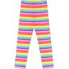 Sunny Fashion Girls Toddler Pants Leggings Cotton Soft Striped Elastic Everyday Multicolor Size 3-7(Rainbow)