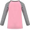 Sunny Fashion Girls Top Shirt Long Sleeve Pullover Love Heart Valentine Loose(Pink Eiffel Tower)