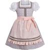 Sunny Fashion Girls German Dirndl Dress Costumes for Bavarian Oktoberfest Vintage Pink(Pale Pink)