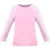 Sunny Fashion Girls Top Shirt Long Sleeve Pullover Love Heart Valentine Loose(Pink)