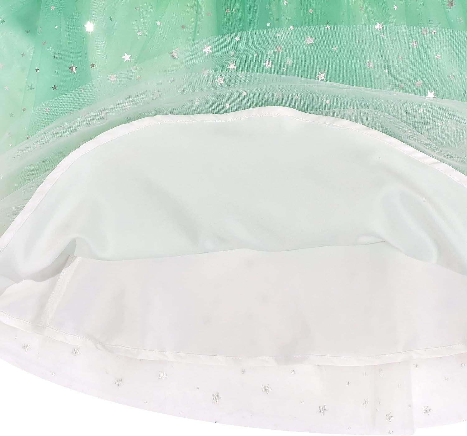 imageSunny Fashion Girls Dress Flower Lace Top Burgundy Gradient Skirt SleevelessGreen