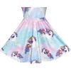 Sunny Fashion Girls Dress Short Sleeve Casual Summer Sundress(Unicorn Short Sleeve)