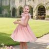 Sunny Fashion Flower Girls Dress White Wedding Pageant Bridesmaid Gown Size 3-10(Pink Diamond)