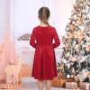 Sunny Fashion Girls Dress Unicorn Rainbow Long Sleeve Casual Dress Size 3-8(Red Sequin)