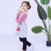Sunny Fashion Girls Outfit Set 2 Piece Cotton Heart Casual Dresss Top Pants(Gray Girl)