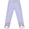 Sunny Fashion Girls Outfit Set 2 Piece Cotton Heart Casual Dresss Top Pants(Gray Rainbow)
