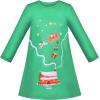 Sunny Fashion Girls Outfit Set 2 Piece Cotton Heart Casual Dresss Top Pants(Green Chimney)