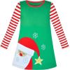 Sunny Fashion Girls Outfit Set 2 Piece Cotton Heart Casual Dresss Top Pants(Santa Snowflakes)