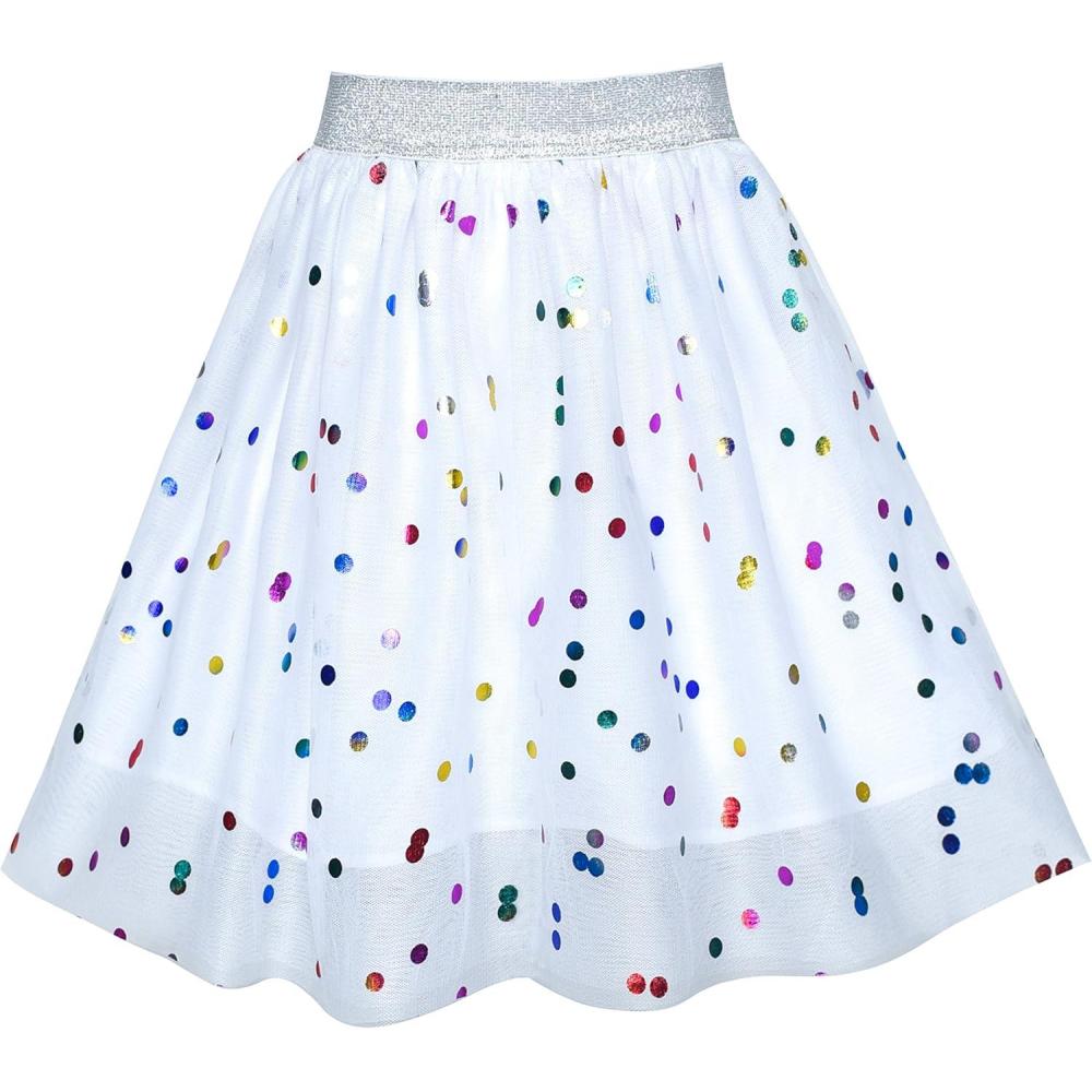 imageSunny Fashion Girls Skirt Tutu Rainbow Multicolor Ballet Dancing Party Size 210White