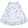 Sunny Fashion Girls Skirt Tutu Rainbow Multicolor Ballet Dancing Party Size 2-10(White)