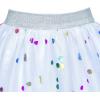 Sunny Fashion Girls Skirt Tutu Rainbow Multicolor Ballet Dancing Party Size 2-10(White)