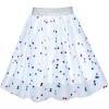 Sunny Fashion Girls Skirt Tutu Rainbow Multicolor Ballet Dancing Party Size 2-10(White)