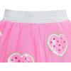 Sunny Fashion Girls Skirt Pink Heart Sequins Sparkling Tutu Dancing Size 7-8